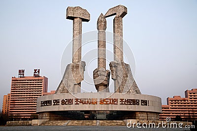 Party Monument DPRK Editorial Stock Photo