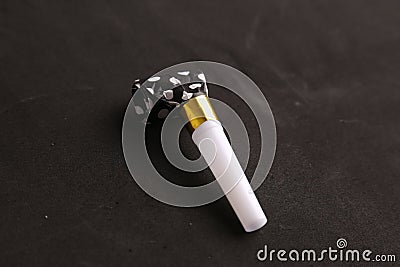 Party noisemaker on black background Stock Photo