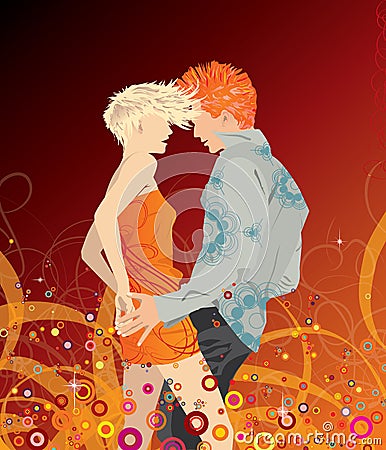 Party people dance love Vector Illustration