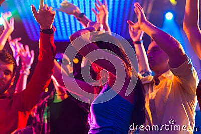 Party People Dancing In Disco Or Club Royalty Free Stock Photography ...