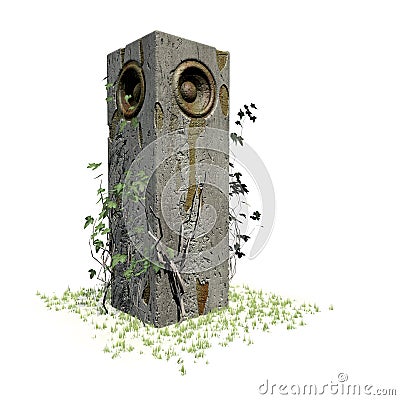 party stone speaker sound system jungle woofer Stock Photo