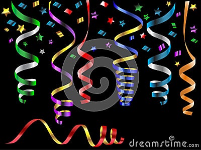 Party streamers Stock Photo