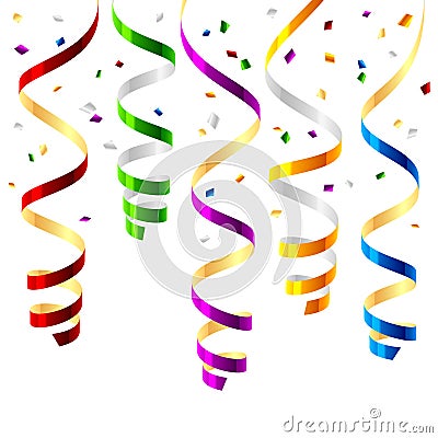 Party streamers Vector Illustration