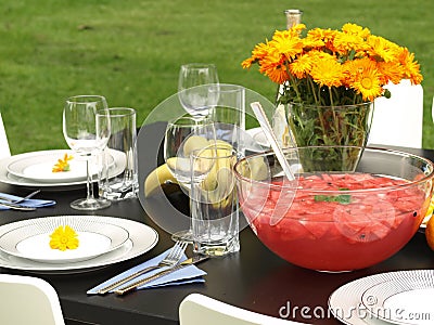 Party table Stock Photo