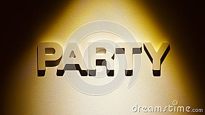 Party - text in the light Stock Photo