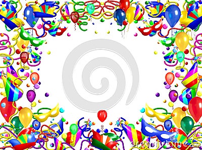 Party Theme Frame Stock Photo