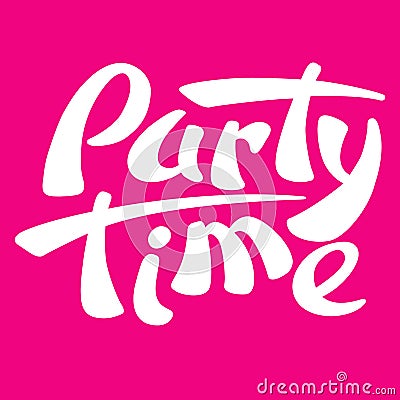 party time sign logo vector illustration red Vector Illustration