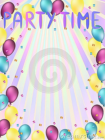 Party time words Vector Illustration