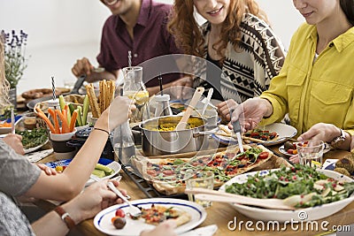 Party with vegan food Stock Photo