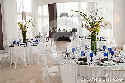 Party in white Stock Photo