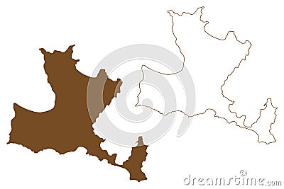 Pasalimani island Republic of Turkey, Sea of Marmara map vector illustration, scribble sketch PaÅŸalimani or Halone map Vector Illustration