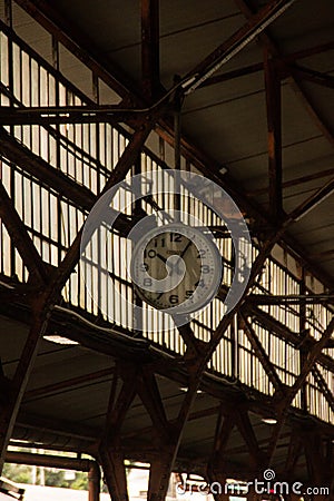 Pasar Senen Old Clock Station Stock Photo