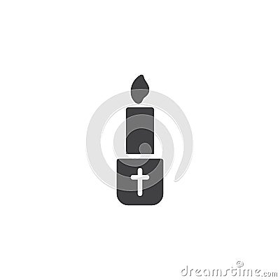 Paschal candle vector icon Vector Illustration