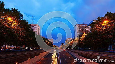 Paseo de la Castellana at Chamartin district. Madrid Stock Photo