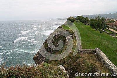 Paseo de San Pedro, Llanes Stock Photo