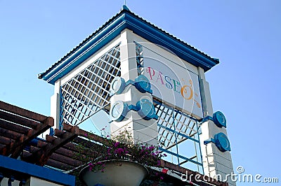 Paseo de Santa Rosa sign in Laguna, Philippines Editorial Stock Photo