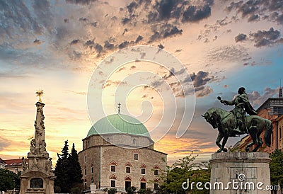 Pasha Qasim Mosque in Pecs Stock Photo