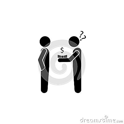 pass a bribe icon. Element of conversation icon for mobile concept and web apps. Isolated pass a bribe icon can be used for web Stock Photo
