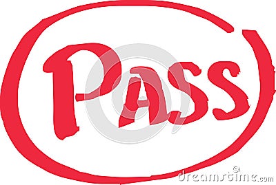 Pass Exam Grade Vector Illustration