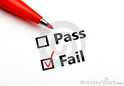 Pass or fail Stock Photo