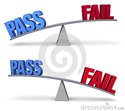 Pass or Fail Set Stock Photo