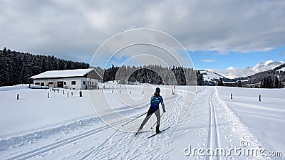 Pass Griessen Loipe, Kitzbuheler Alpen, Tirol, Austria Editorial Stock Photo