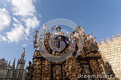 Pass mystery of Jesus stripped in the Holy Week in Seville Stock Photo