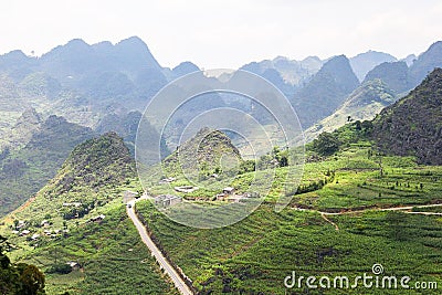 The pass in the North of Vietnam Stock Photo