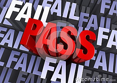 Pass Not Fail Stock Photo