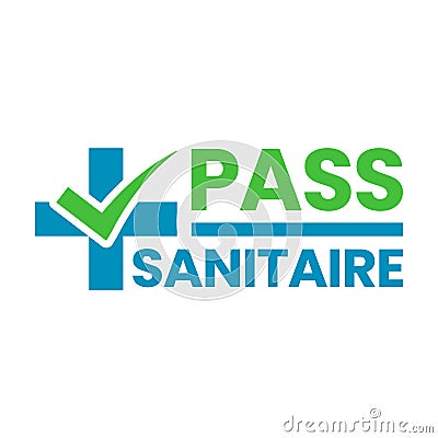 Pass sanitaire vaccination of covid-19 Vector Illustration