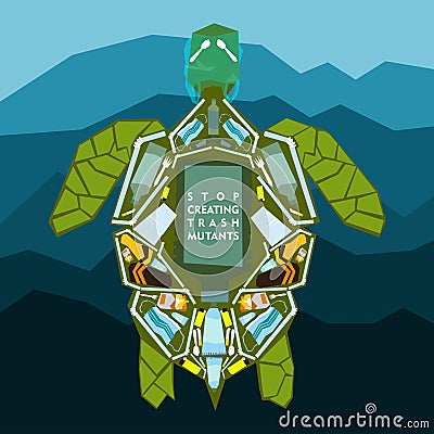 World oceans day, World Environment Day, Earth day, World Maritime Day concept vector illustration. Vector Illustration