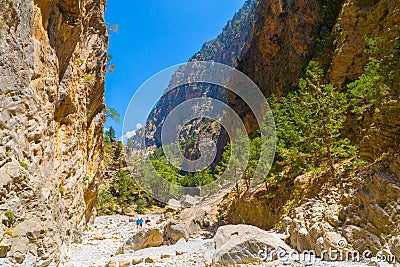 Samaria Gorge. Crete, Greece Editorial Stock Photo