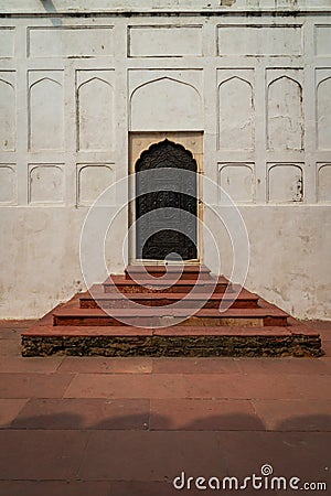 Doorway in the Red Fort, Old Delhi Editorial Stock Photo