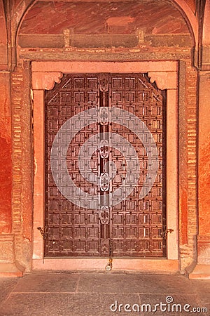 Interior doorway in the Red Fort, Agra Editorial Stock Photo