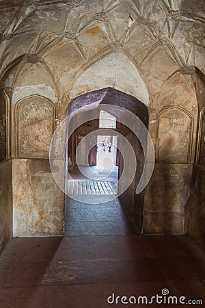 Interior doorway in the Red Fort, Agra Editorial Stock Photo