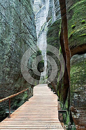 Passage in Rocky Town Stock Photo