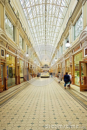 The Passage Shopping arcade, St Peterburg, Russia Editorial Stock Photo