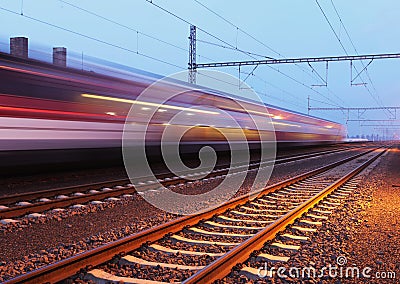 Passager train station Stock Photo