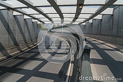 The passageway in the city, Perspective background Stock Photo