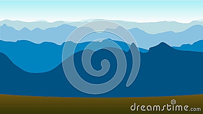 Passeio dos desenhos animados perto das montanhas Estrada animado na noite com espaço para seu objeto, texto ou logotipo ilustração do vetor Passeio dos desenhos animados perto das montanhas Estrada animado na noite com espaço para seu objeto, texto ou logotipo ilustração do vetor
