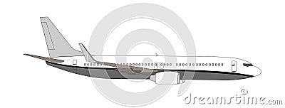 Passenger aircraft Vector Illustration