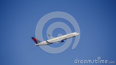 Passenger Aircraft in Delta Airlines Livery. Boeing 767 Editorial Stock Photo
