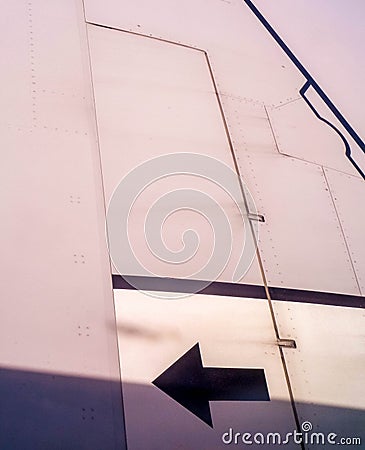 Passenger Airline Wing Stock Photo