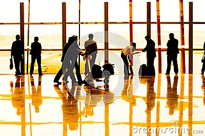 Passenger in airport Stock Photo