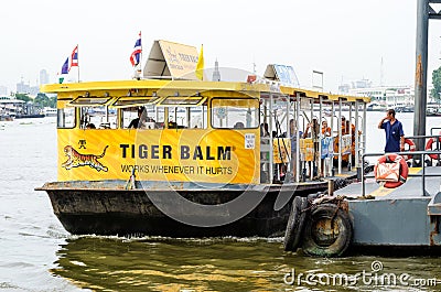 Passenger boat are docked at the pier. Editorial Stock Photo