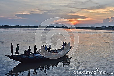 Boat Service At Sundarban River Editorial Stock Photo