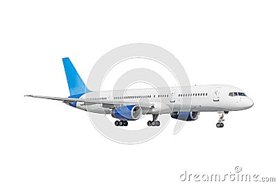 Passenger commercial airplane isolated on white background Stock Photo