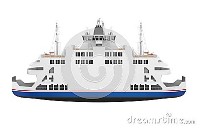 Passenger Ferry Boat Isolated Stock Photo