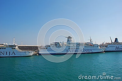 Passenger Ferry in Coastal City of Croatia Editorial Stock Photo