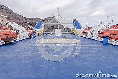 Passenger ferry deck Editorial Stock Photo